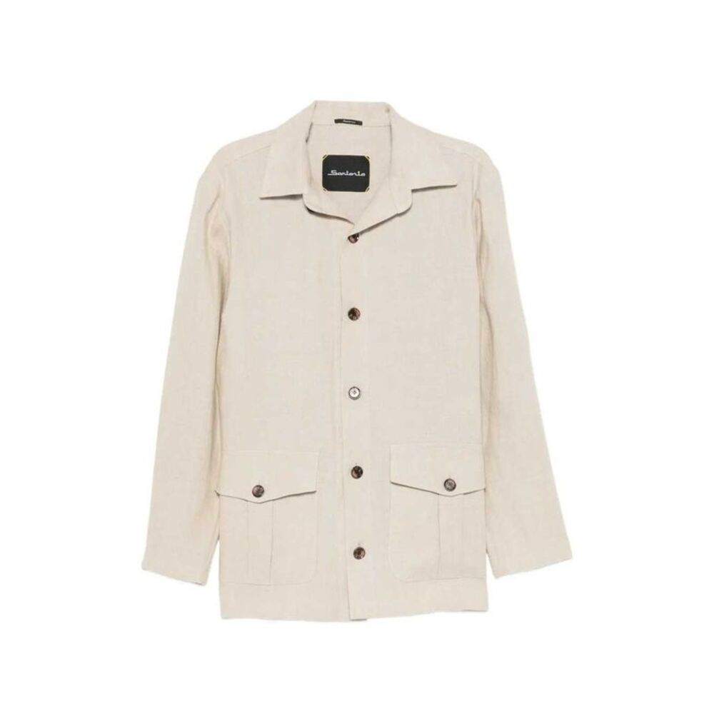 Sartorio Napoli Men Button-Up Jacket With Flap Pockets